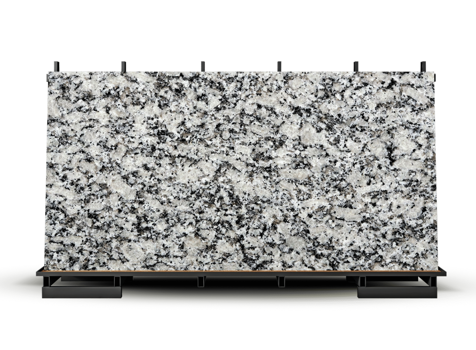 Granito en color blanco con negro, resistente y duradero, gris corumba disponible en Meinhaus Ecuador.