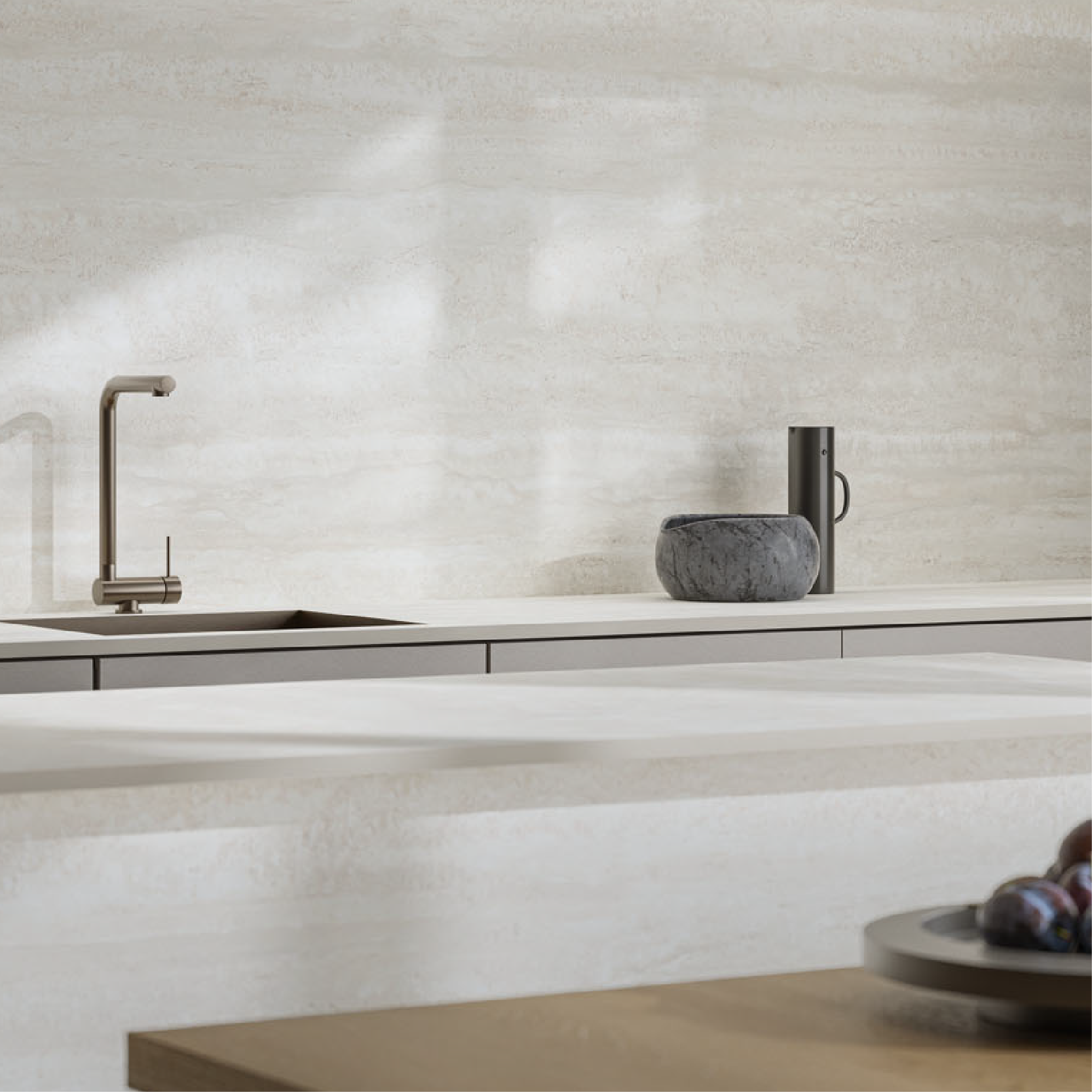 Porcelanato Travertino Bianco - Imagen 2